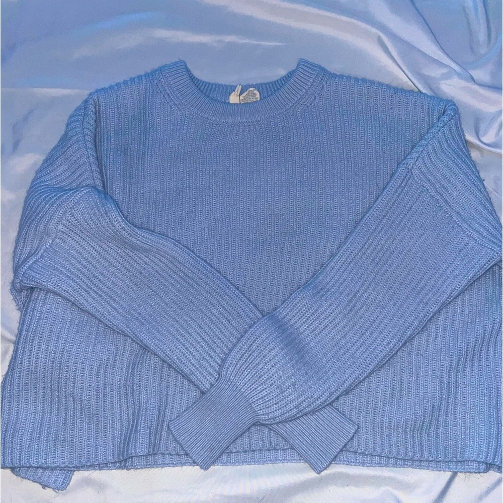 Super cute comfy oversized light blue sweater